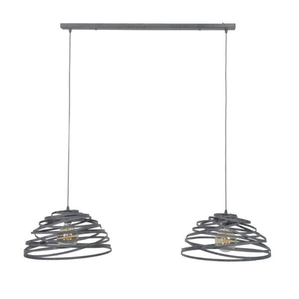 daf7-efdb-4e0f-a693-b14f553c8e29.jpg D - Hoyz - Hanglamp - 2xØ50 Halfronde Lampenkappen - Gedraaid Staaldraad