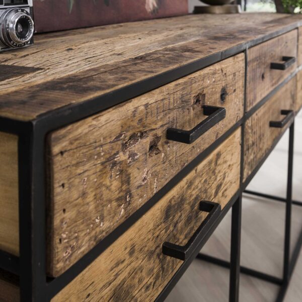 de1b-4278-4847-a03e-39be38b32032.jpg D - Hoyz - Dressoir Float met 6 Lades - 160cm Breed - Hardhout