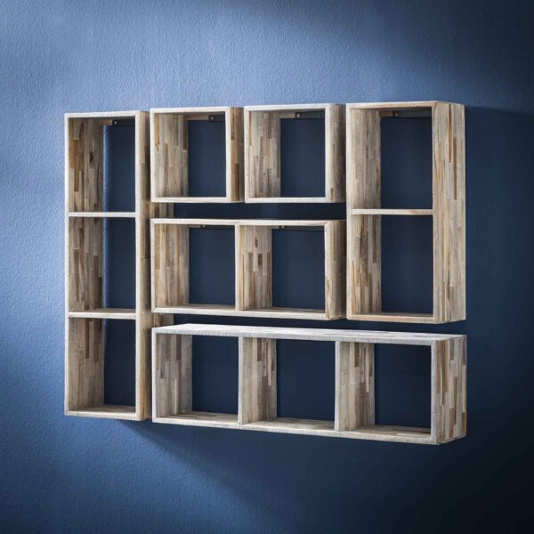 D - Hoyz - Wandschap Teca - Wandkast - 30x20x65 - Bruin