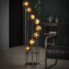 D - Industriele Vloerlamp - 8 Lampen - Spiralo - Vintage - Zwart