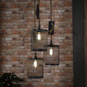 D - Hoyz - Hanglamp - 3x Ø20 cm mesh - Hanglampen - Diverse hoogtes