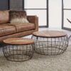 D - Hoyz - Salontafels - Set van 2 - Houten Onderkant - Metalen Frame - 76x76x36