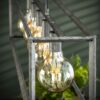 D - Hoyz - Hanglamp - 5 Armatuur Punten - Stalen Frame 45 graden - Vintage Look