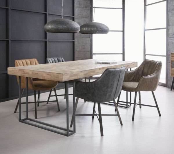 D - Hoyz - Eetkamertafel Teca - Bruin - Hout - 200x100x78
