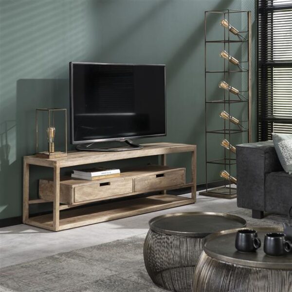 D - Hoyz - TV-meubel Sahara 140cm - Mangohout - Bruin