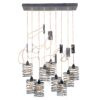 D - Hoyz | Hanglamp met 9 lampen - Industriële - Hanglamp woonkamer - 9L elevate 5+4