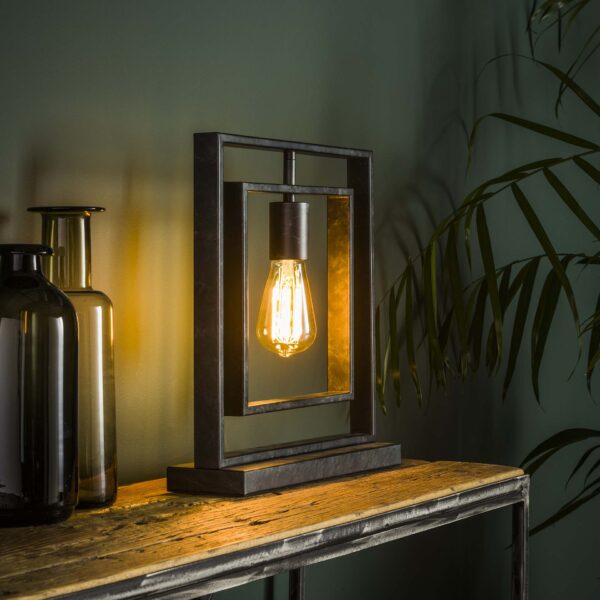 e871-171f-4960-858d-4c9f93afec5b.jpg D - Hoyz - Vintage Tafellamp - Draaiende lamp - Vintage Tafellamp - Metaal - Charcoal