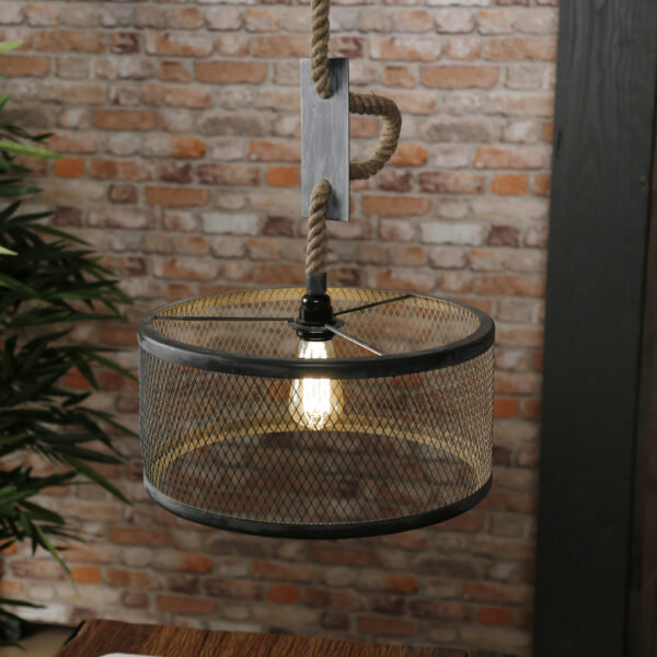 D - Hoyz - Hanglamp - Ø40 cm mesh - Verstelbaar Touw - Rond