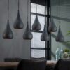 D - Hoyz - Hanglamp - 7xØ15 Druppelvormige Metalen Hanglampen - Transpart