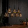 D - Hoyz - Hanglamp - 7xØ15 Druppelvormige Metalen Hanglampen - Transpart