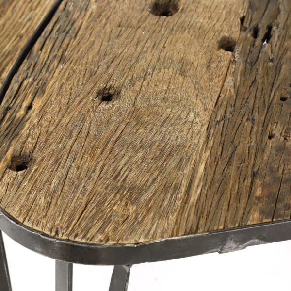 D - Hoyz - Salontafels Levervormig - Set van 2 - Hout - Metaal - 60x60x45