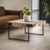 D - Hoyz - Salontafel Teca - 80x80x43cm - Vierkant - Bruin - Hout