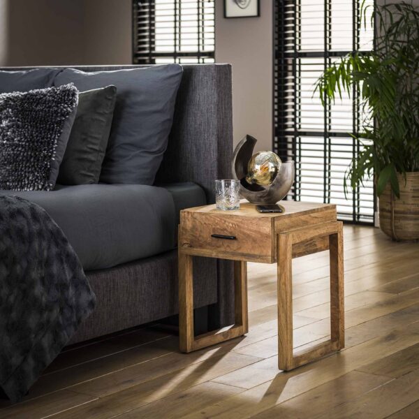 ef27-7521-46af-9356-6c12d95ddd9b.jpg D - Hoyz - Nachtkastje Gobi - 1 Lade - Bruin - 45x40x45
