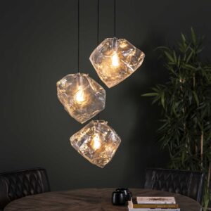 D - Hoyz - Hanglamp Rock Clear - 3 Lampen - Getrapt - Industrieel