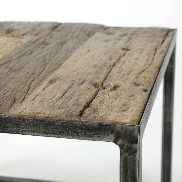 D - Hoektafel Grained - Set van 2 - 60x60x45 - Hout - Industrieel