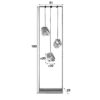 D - Hoyz - Vloerlamp Rock Wikkel - 3 Lampen - 51x25x180