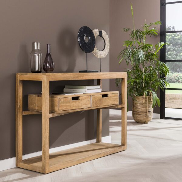 D - Hoyz - Haltafel Sahara - Bijzettafel - Hout - Bruin - 110x35x76