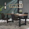 D - Hoyz - Stoel vintage -  Kunstleer - Antraciet - 2 Stuks