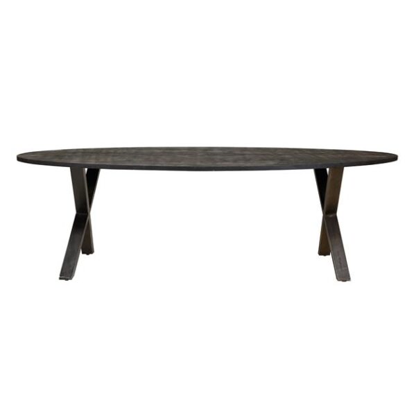 D - Hoyz - Eetkamertafel Yucon Black - Ovaal - 240x105x77cm - Hout