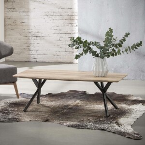 D - Hoyz - Salontafel MDF - Ovaal blad - Betonlook - 120CM