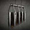 D - Hoyz - Hanglamp Verchroomd Glas - Industrieel - 4xØ12 - Transparant