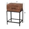 fa24-3572-433a-85f1-cd62d4eb9874.jpeg D - Hoyz - Nachtkastje Lodge - Zwart - 1 Lade - 40x30x60