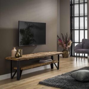 D - Hoyz - TV-meubel 160x40 - Bruin - Hardhout - Handgemaakt