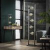D - Vloerlamp Industrieel - 5 Lampen - Steps Collectie - Zwart/Grijs