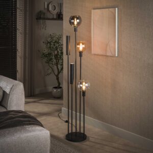 0479-ca59-42b9-bac2-658190d8a915.jpg Hoyz Collection - Vloerlamp Sfera - Zwart - 38x38x175 cm