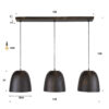 Hoyz Collection - Hanglamp Nova - Bruin - 29x115x150 cm