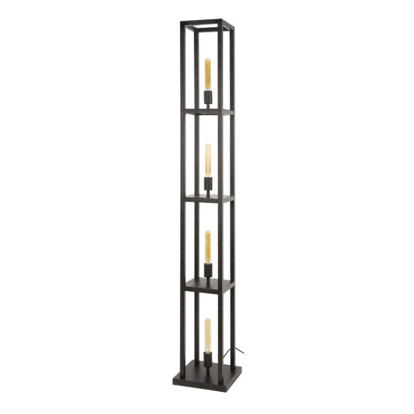 Hoyz Collection - Vloerlamp Quadra 4-lichts - Artic Zwart