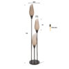 Hoyz Collection - Vloerlamp Cocoon - Bruin - 35x35x168 cm