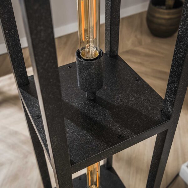 Hoyz Collection - Vloerlamp Quadra 4-lichts - Artic Zwart