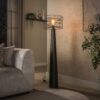 Hoyz Collection - Vloerlamp Curl - Bruin - 40x40x145 cm