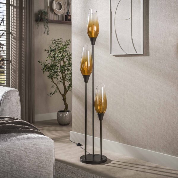 Hoyz Collection - Vloerlamp Cocoon - Bruin - 35x35x168 cm