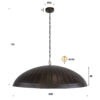 Hoyz Collection - Hanglamp Guard - Bruin - 90x90x150 cm