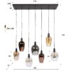 Hoyz Collection - Hanglamp Amfora - Zwart - 37x120x150 cm