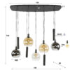 Hoyz Collection - Hanglamp Sfera Tricolore 5+4-lichts - Artic Zwart