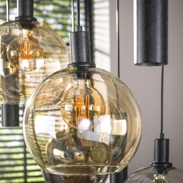 Hoyz Collection - Hanglamp Sfera Tricolore 5+4-lichts - Artic Zwart