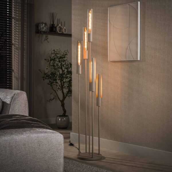 Hoyz Collection - Vloerlamp Tube - Beige - 30x30x175 cm