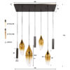 Hoyz Collection - Hanglamp Cocoon - Bruin - 40x105x150 cm