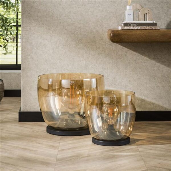 6291-63ac-4501-a42e-3e3587dd848d.jpg Hoyz Collection - Vloerlamp UP XXL - Amberkleurig Glas - Ø48