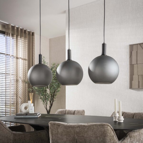 Hoyz Collection - Hanglamp Bubble Frosted 3-lichts - Frosted Grijs