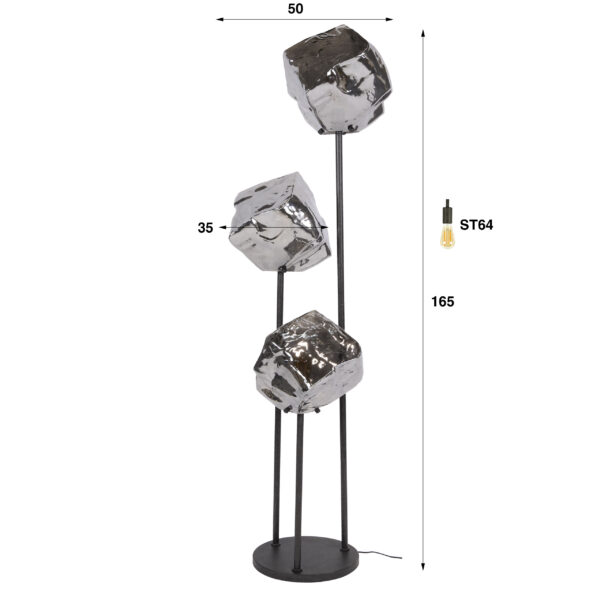 8892-176f-4677-9cb2-8c669e7c8809.jpg Hoyz Collection - Vloerlamp Rock - Zilver - 50x50x165 cm