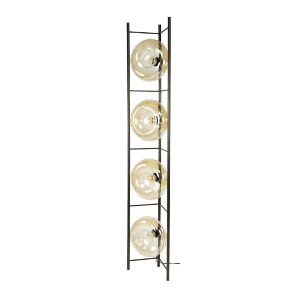 Hoyz Collection - Vloerlamp Soll 4-lichts - Amber Glas