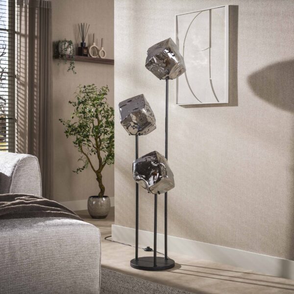 c61f-1ad7-45da-994c-25397fde9838.jpg Hoyz Collection - Vloerlamp Rock - Zilver - 50x50x165 cm