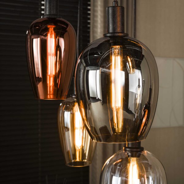 Hoyz Collection - Hanglamp Amfora - Zwart - 37x120x150 cm