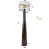 Hoyz Collection - Vloerlamp Curl - Bruin - 40x40x145 cm
