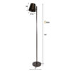 Hoyz Collection - Vloerlamp Flex - Bruin - 18x37x157 cm