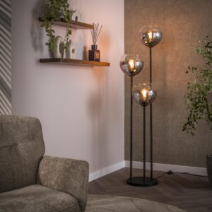 db68-ee25-479d-abb7-96419e9192d0.jpg Hoyz Collection - Vloerlamp Bubble Shaded 3-lichts - Artic Zwart